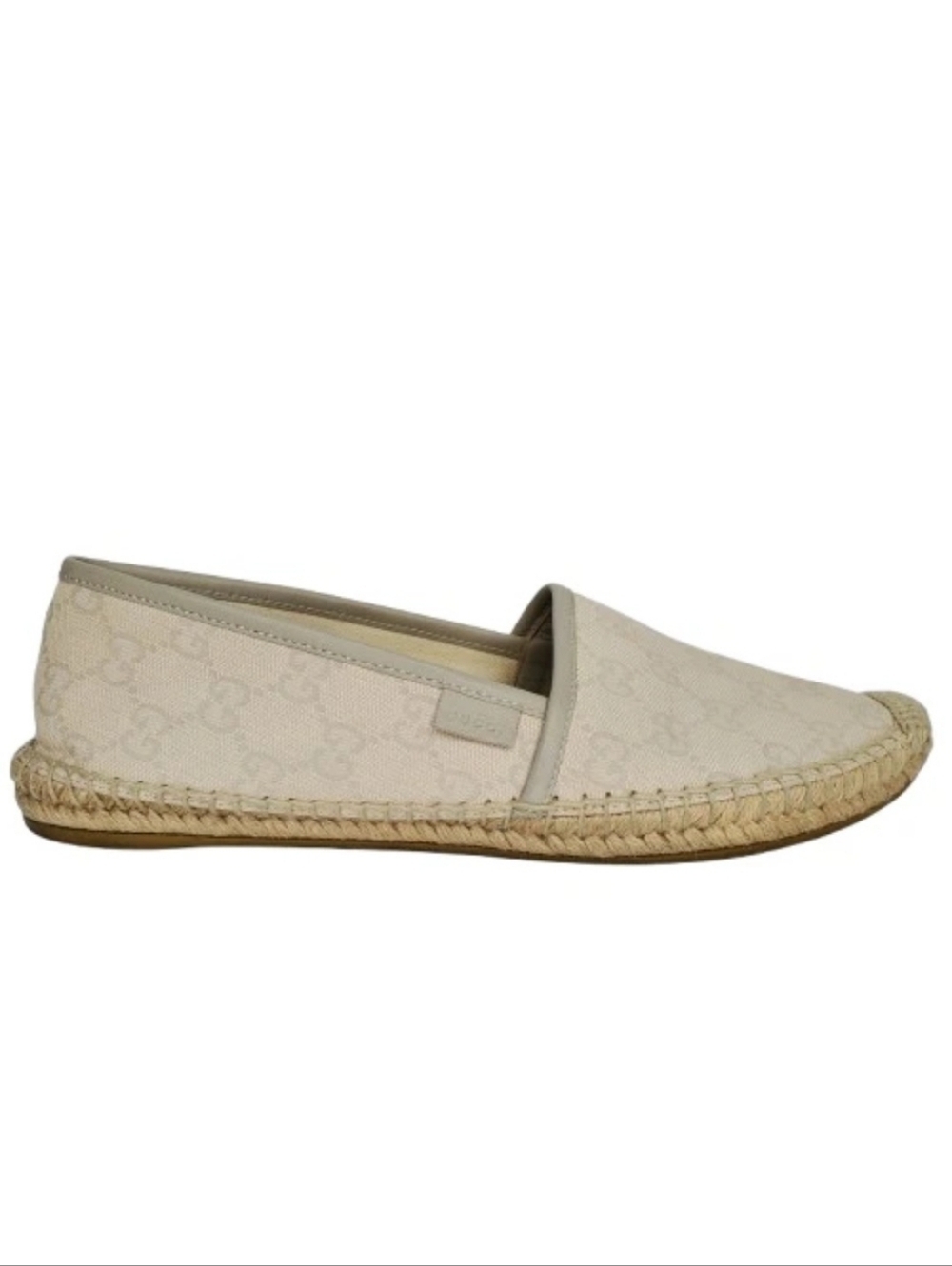 Gucci GG Supreme Monogram Canvas Slip On Espadrille Flats